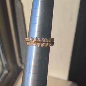Gold and CZ Women's Ring Sz 8